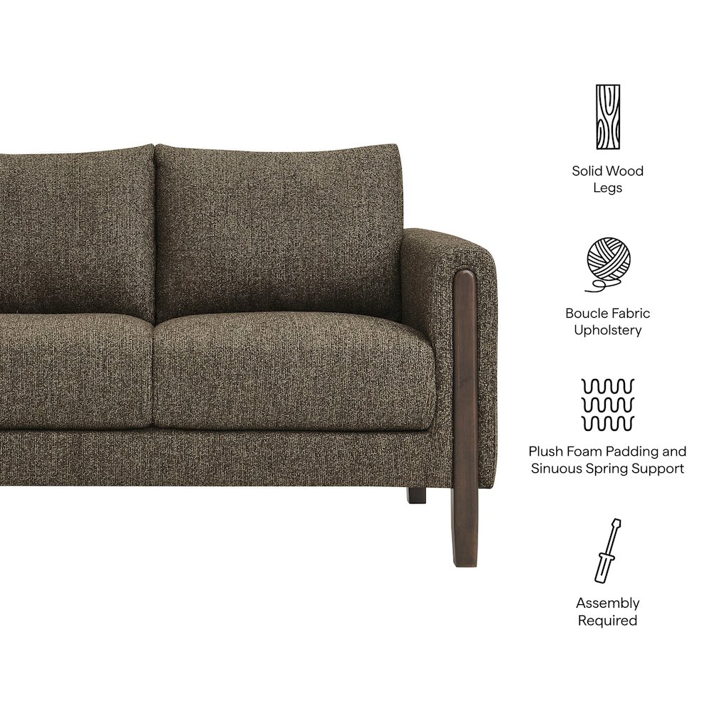 Hawken Boucle Fabric Loveseat. Picture 3