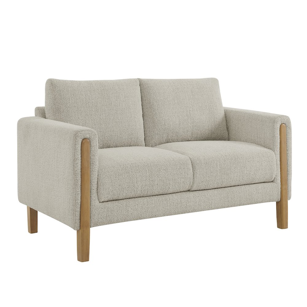 Hawken Boucle Fabric Loveseat. Picture 1