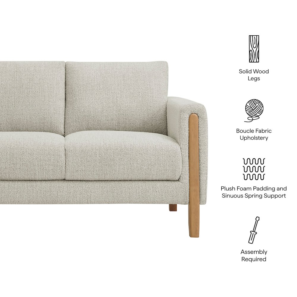 Hawken Boucle Fabric Loveseat. Picture 3