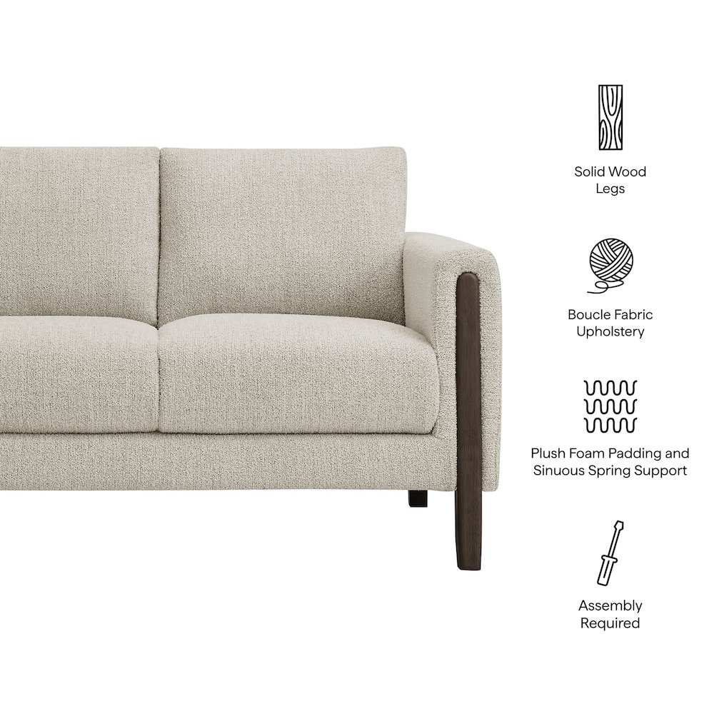 Hawken Boucle Fabric Loveseat. Picture 3