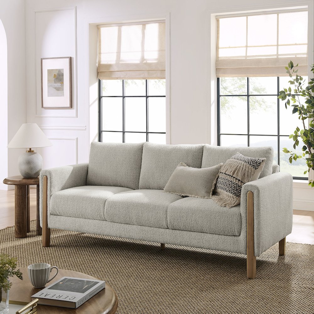 Hawken Boucle Fabric Sofa. Picture 8