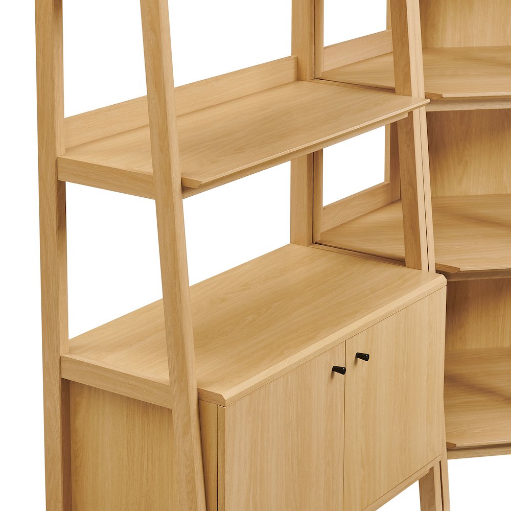 Bixby 3-Piece Corner Bookshelf Set with Wide Bookshelves. Picture 6