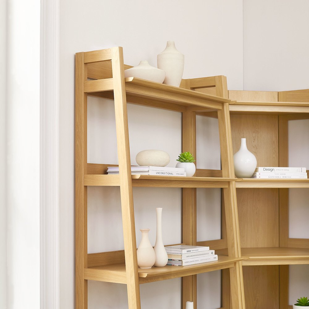 Bixby 3-Piece Corner Bookshelf Set with Wide Bookshelves. Picture 9