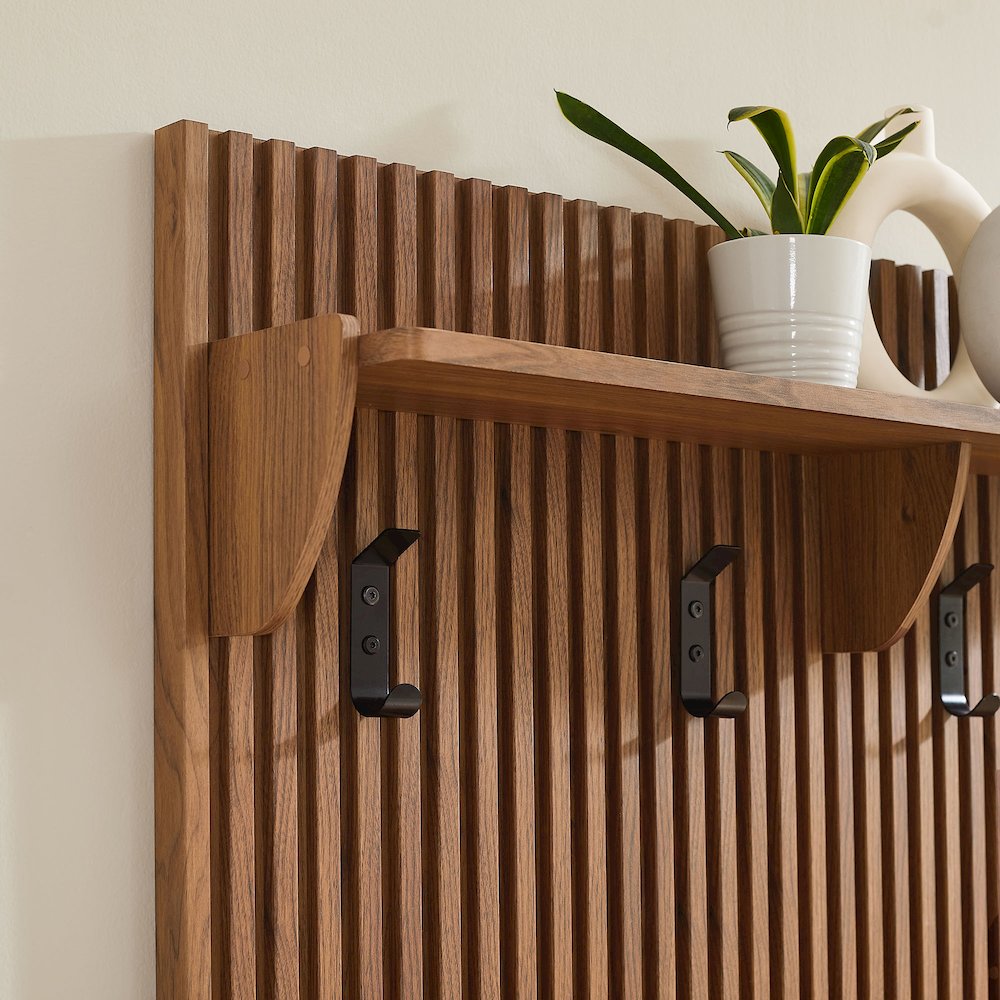 Render Fluted Coat Rack Panel With Shelf. Picture 7