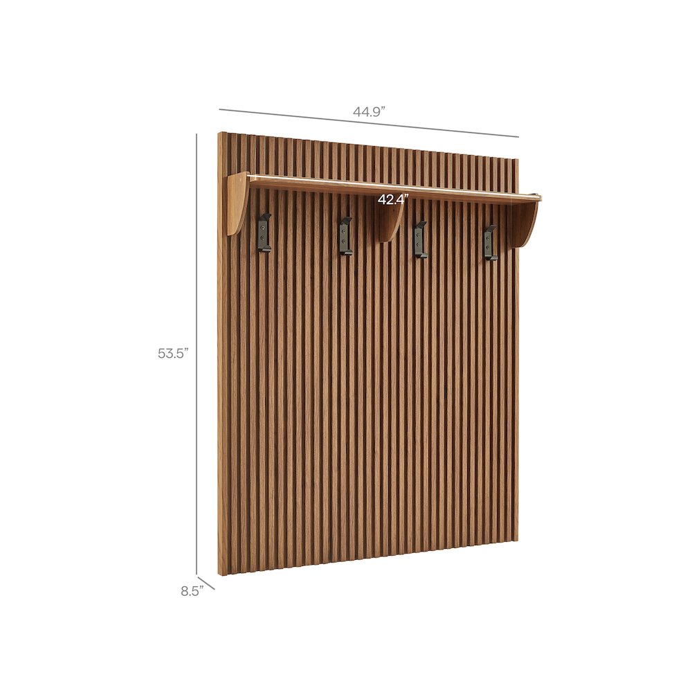 Render Fluted Coat Rack Panel With Shelf. Picture 2