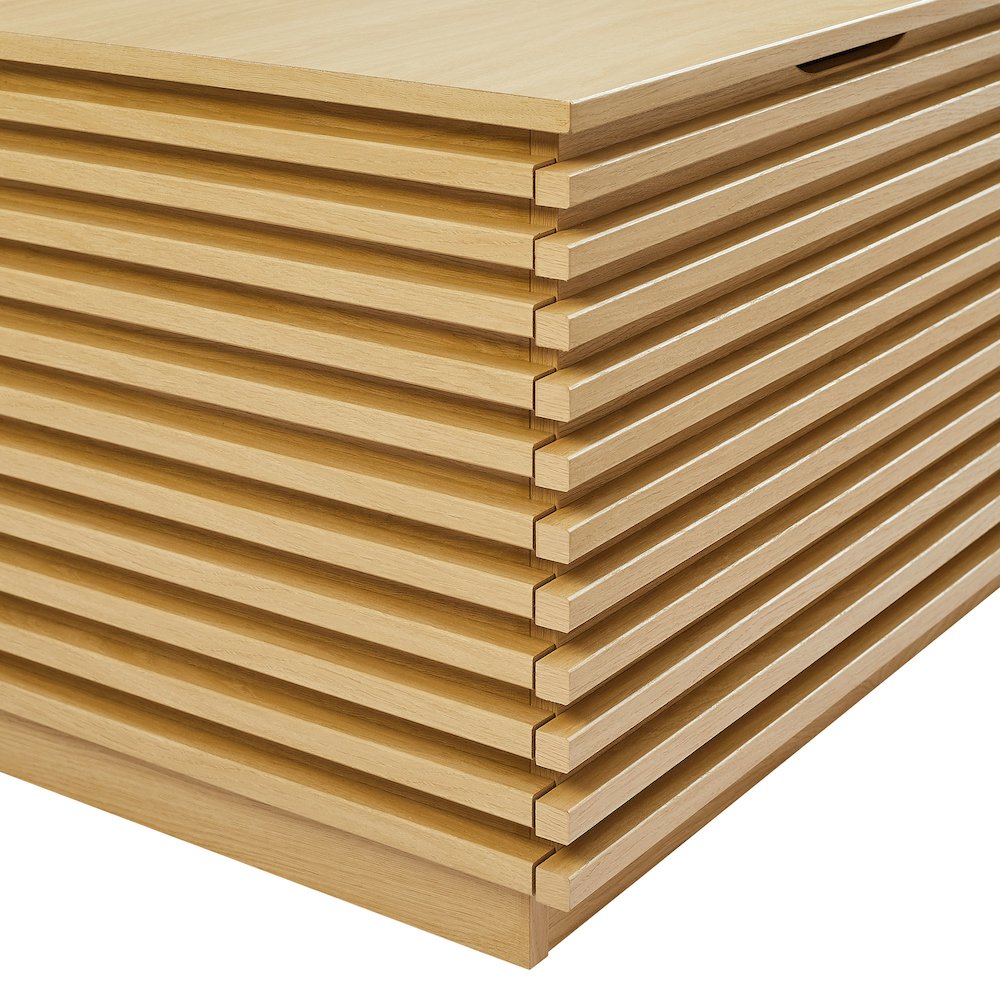 Render Fluted 3-in-1 Hall Tree With Storage Bench and Coat Rack. Picture 7