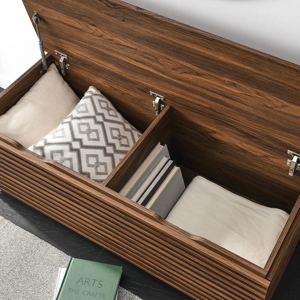 Render Fluted 3-in-1 Hall Tree With Storage Bench and Coat Rack. Picture 9