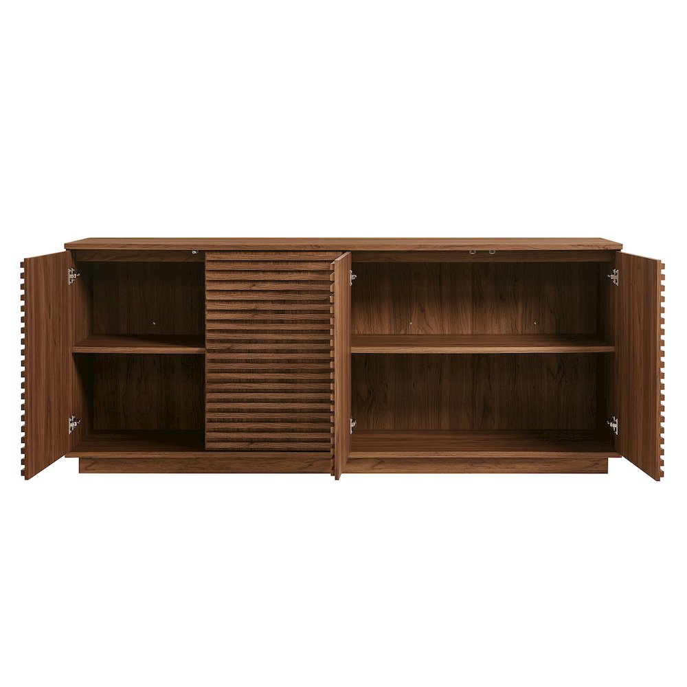 Render 4-Door Fluted Sideboard Cabinet TV Stand. Picture 6