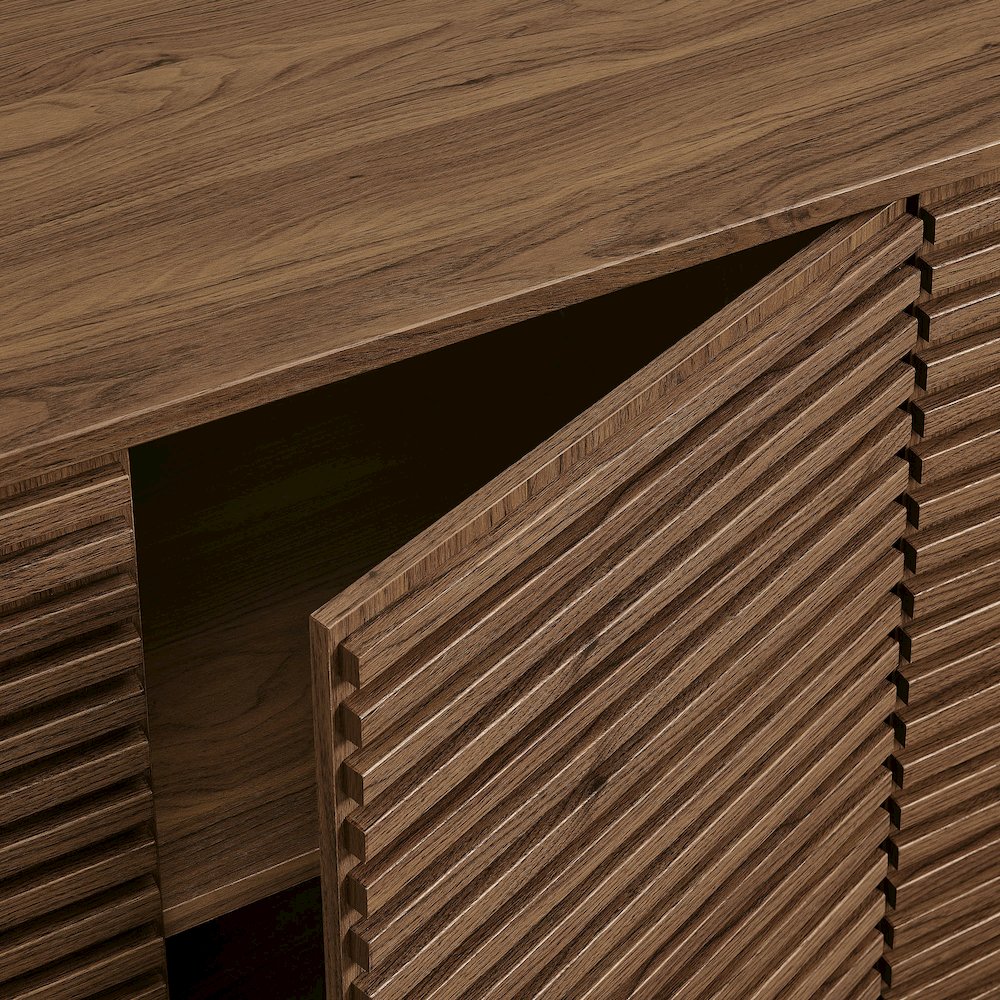 Render 4-Door Fluted Sideboard Cabinet TV Stand. Picture 7