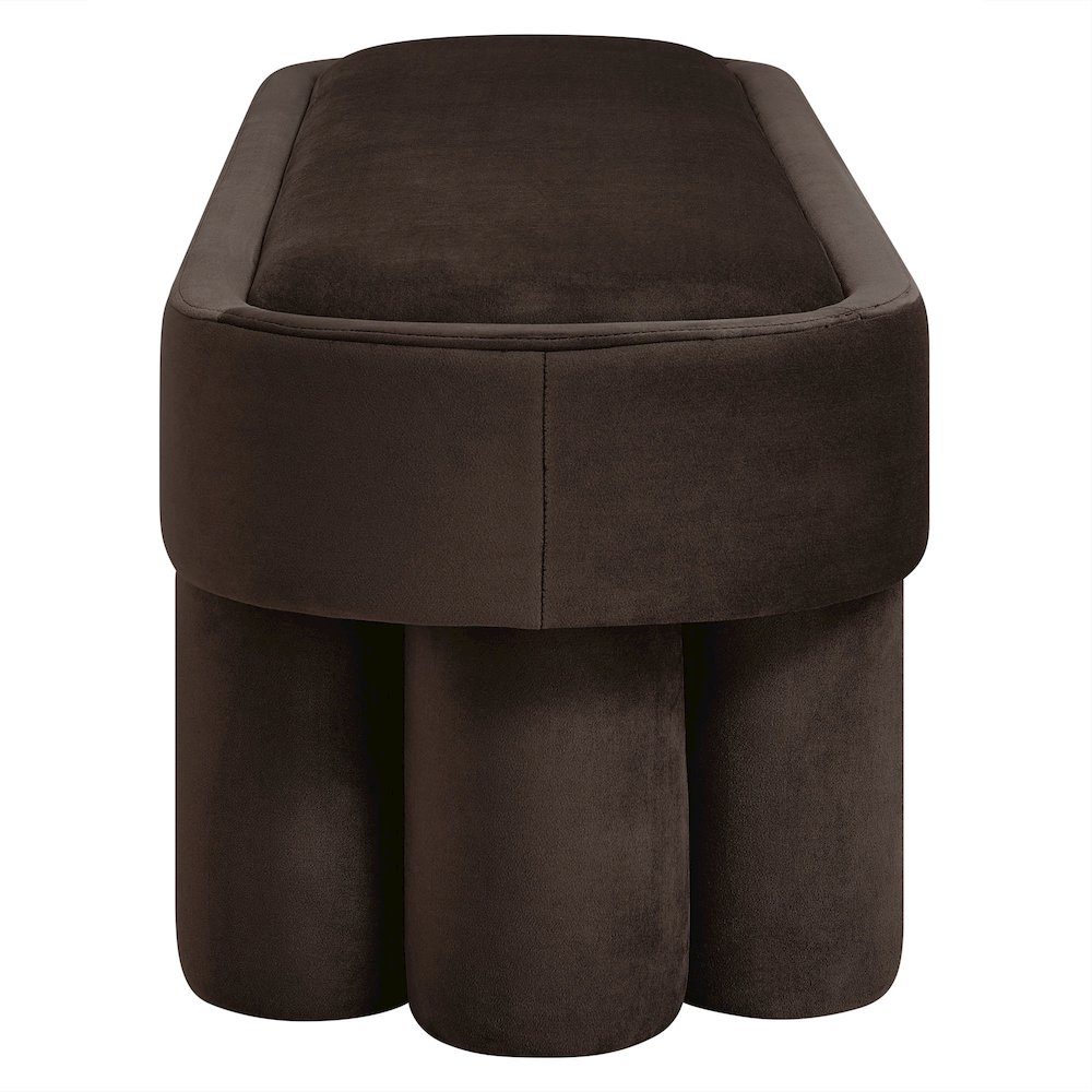 Mossi Oval Performance Velvet Accent Bench. Picture 4