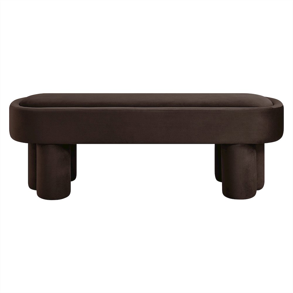 Mossi Oval Performance Velvet Accent Bench. Picture 5