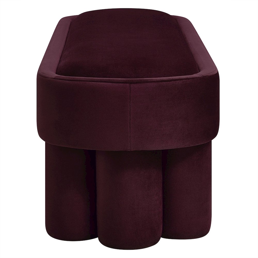 Mossi Oval Performance Velvet Accent Bench. Picture 4