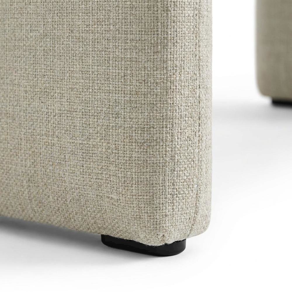 Fabric-Upholstered Dining Chair with Arms and Thick Cushion for Kitchen, Linen. Picture 7