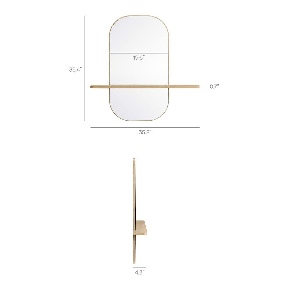 Solstice Large Oval Mirror. Picture 2