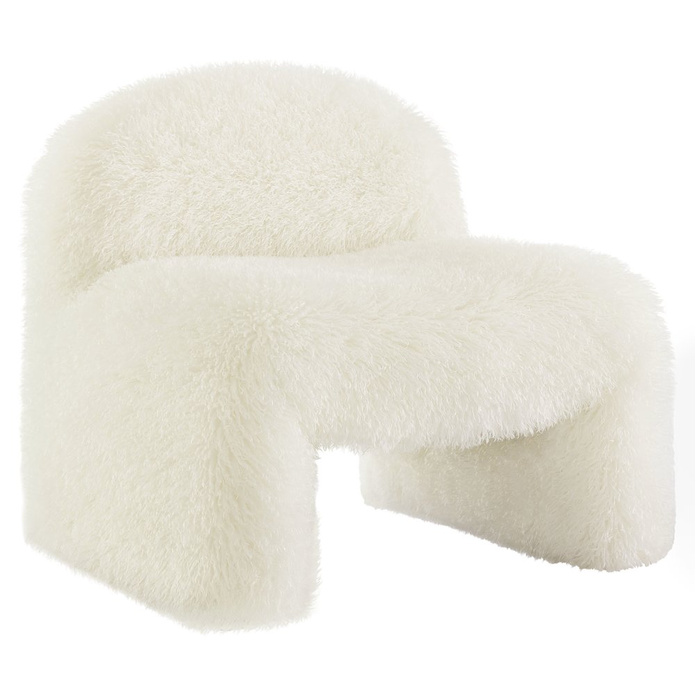 Mina Faux Fur Accent Chair. Picture 1