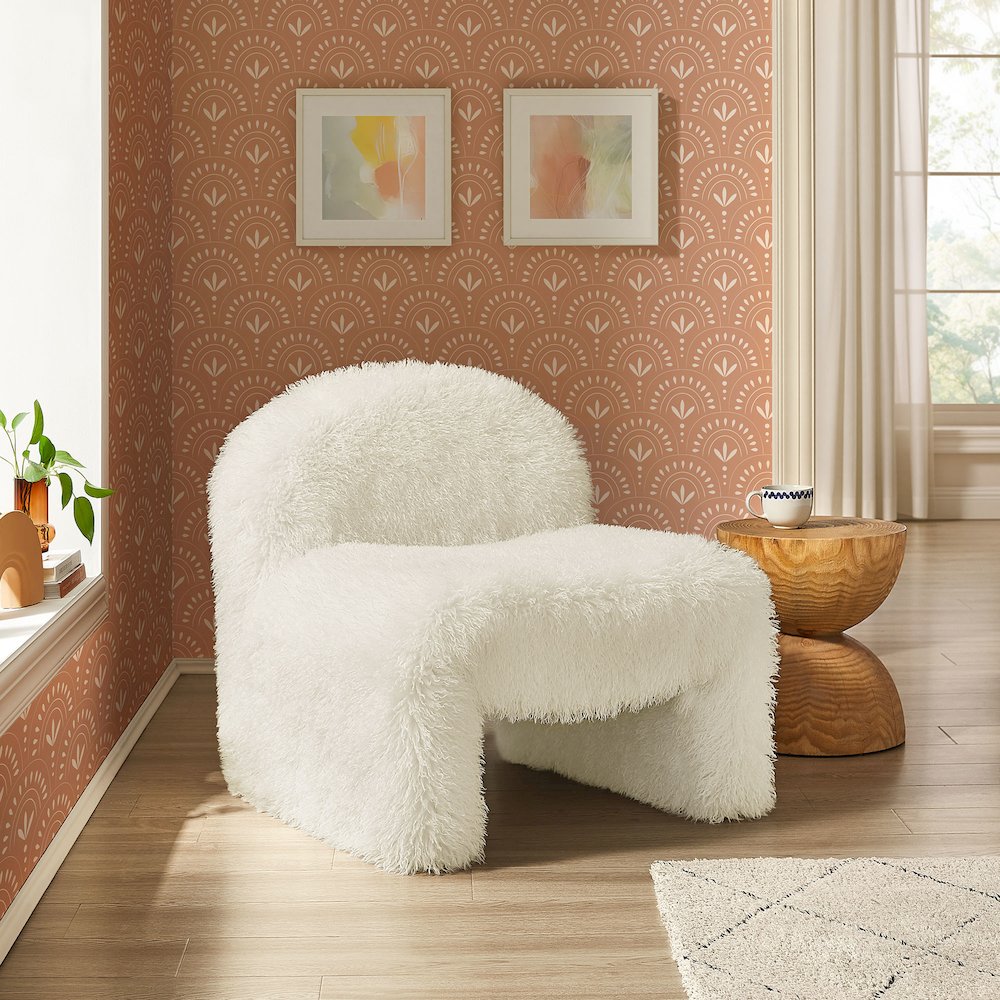 Mina Faux Fur Accent Chair. Picture 8