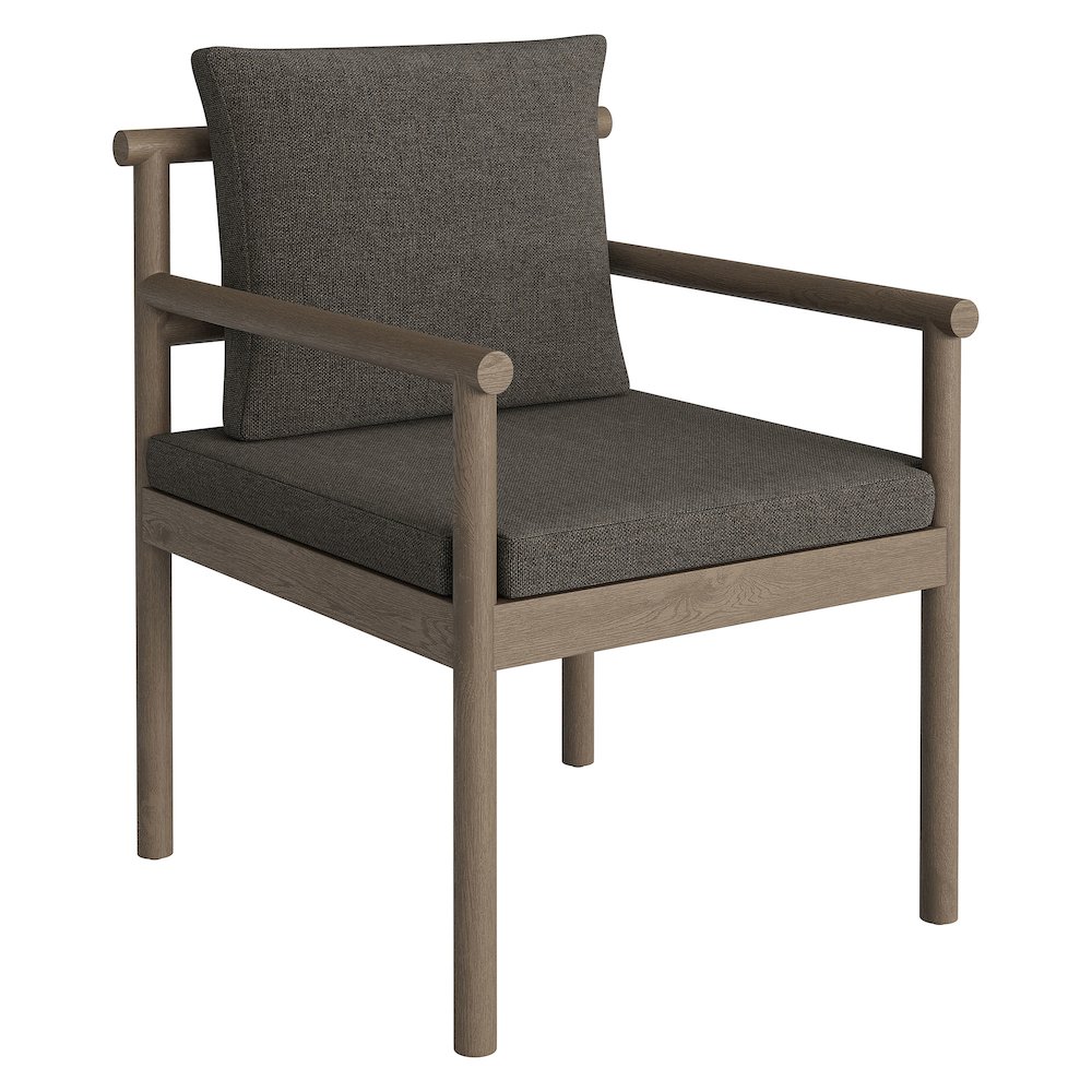Eleni Outdoor Patio Teak Wood Rope Dining Chair. Picture 1