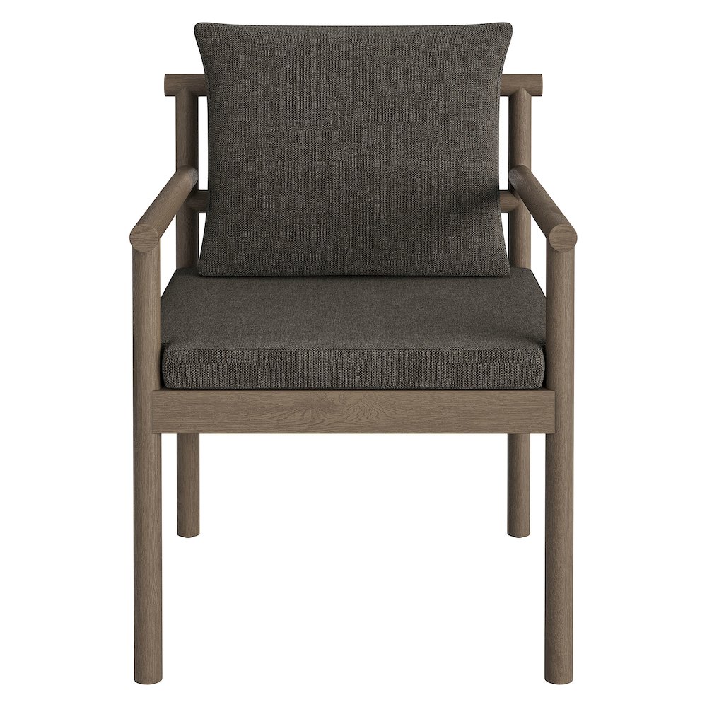Eleni Outdoor Patio Teak Wood Rope Dining Chair. Picture 6