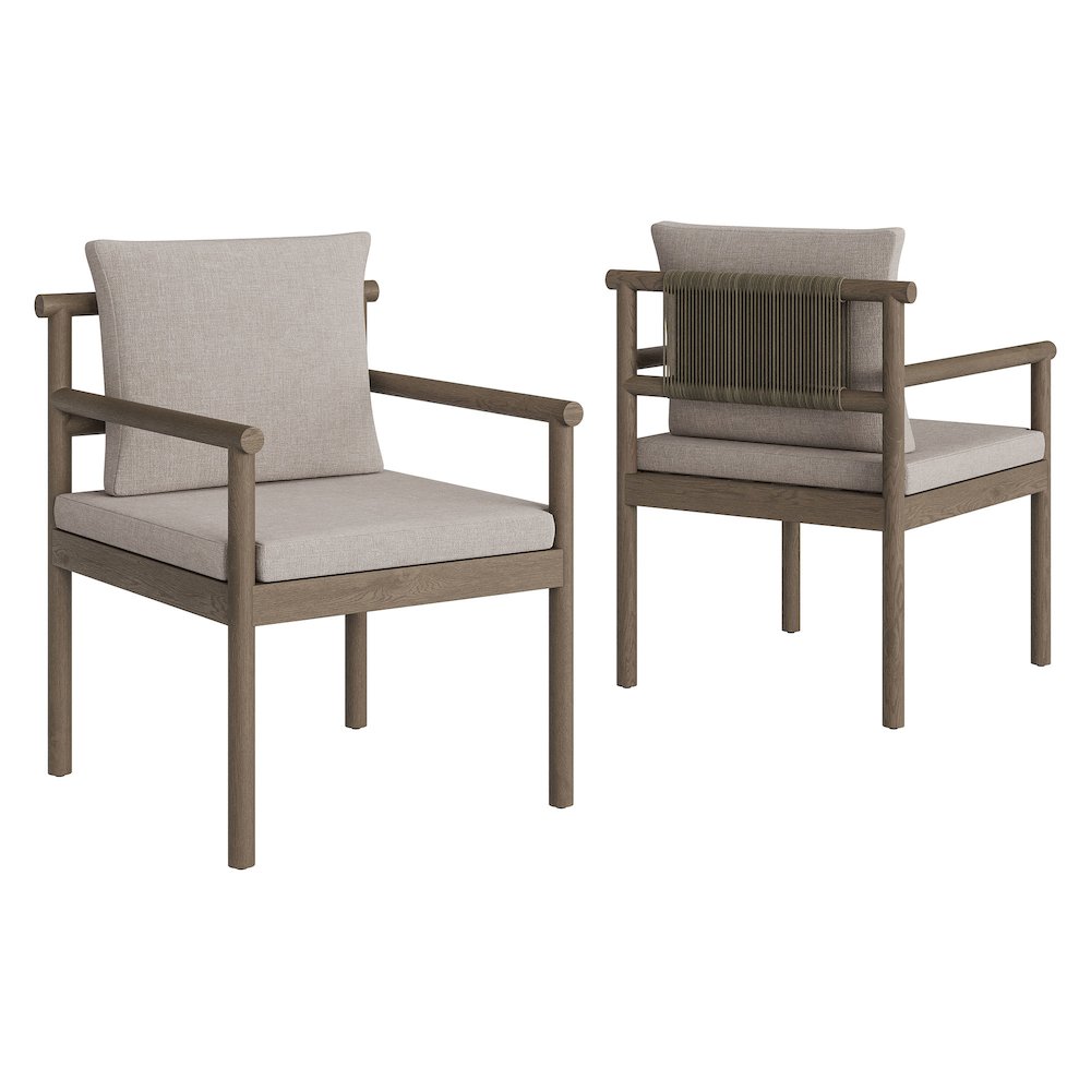 Eleni 7 Piece Outdoor Patio Teak Wood Dining Set. Picture 5