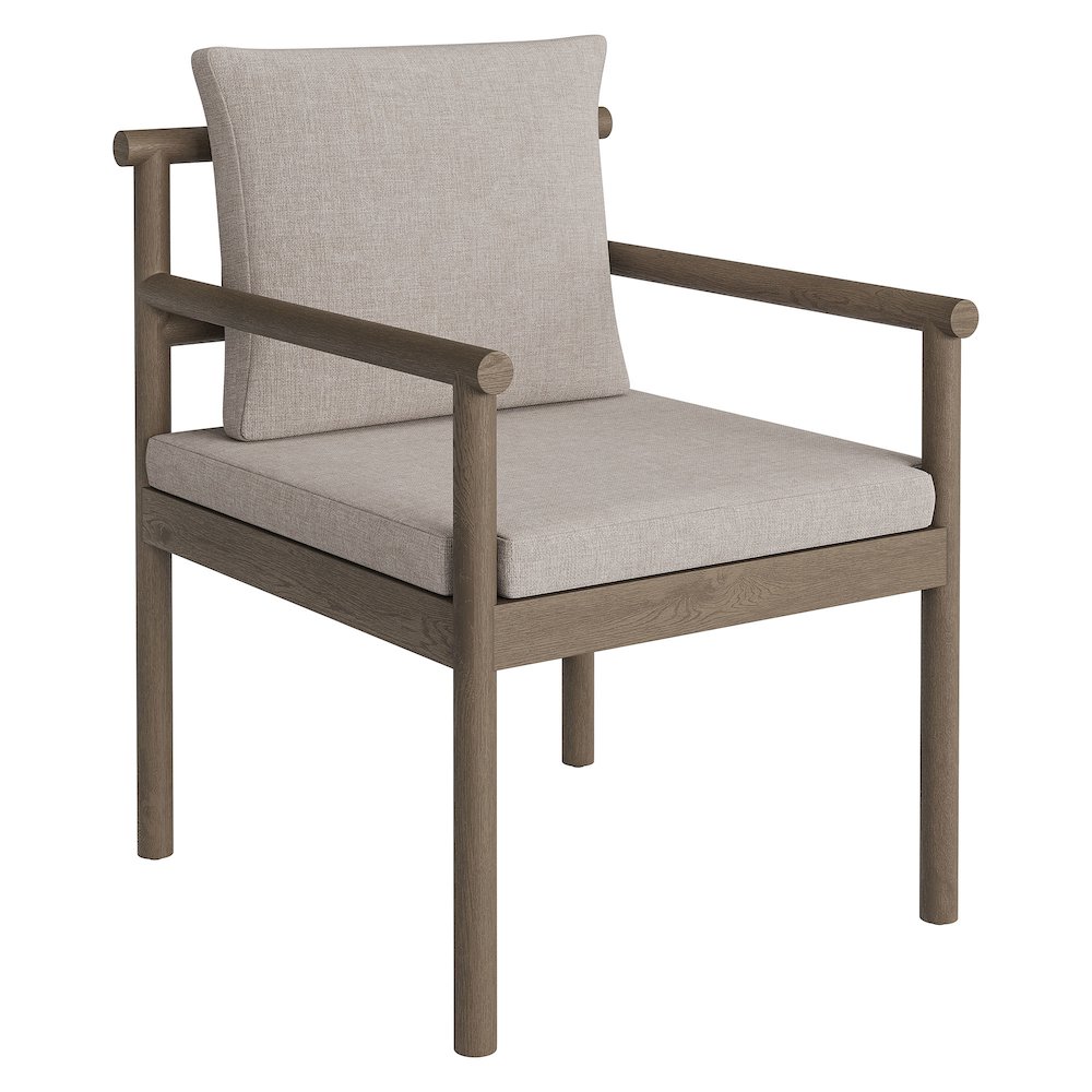 Eleni Outdoor Patio Teak Wood Rope Dining Chair. Picture 1