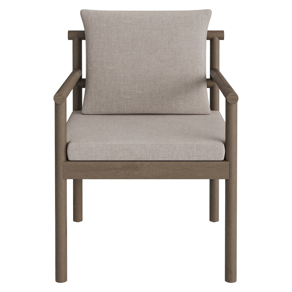 Eleni Outdoor Patio Teak Wood Rope Dining Chair. Picture 6
