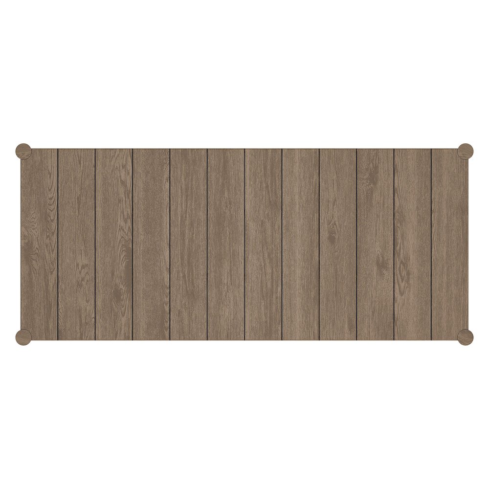 Eleni 89-Inch Outdoor Patio Teak Wood Dining Table. Picture 6