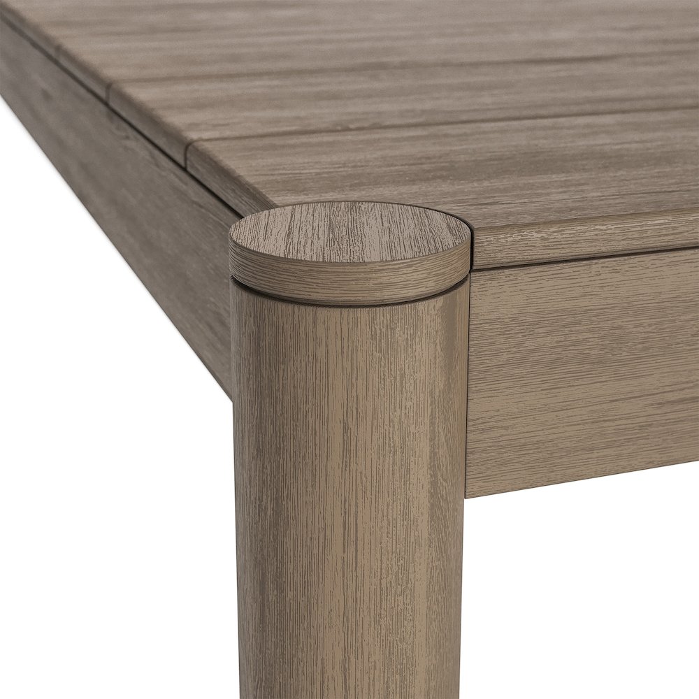 Eleni 89-Inch Outdoor Patio Teak Wood Dining Table. Picture 7