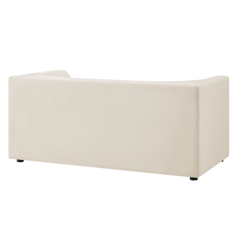 Hilda 67" Curved Back Performance Velvet Loveseat. Picture 5
