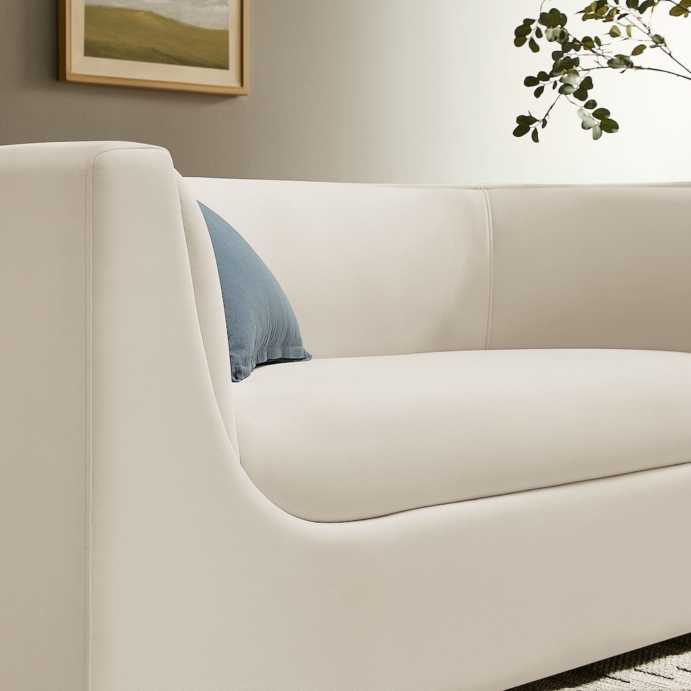 Hilda 67" Curved Back Performance Velvet Loveseat. Picture 10