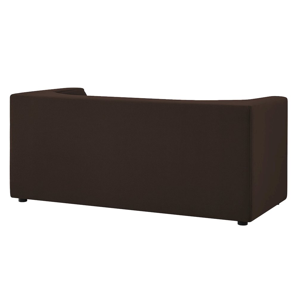 Hilda 67" Curved Back Performance Velvet Loveseat. Picture 5