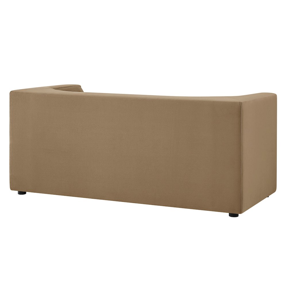 Hilda 67" Curved Back Performance Velvet Loveseat. Picture 5