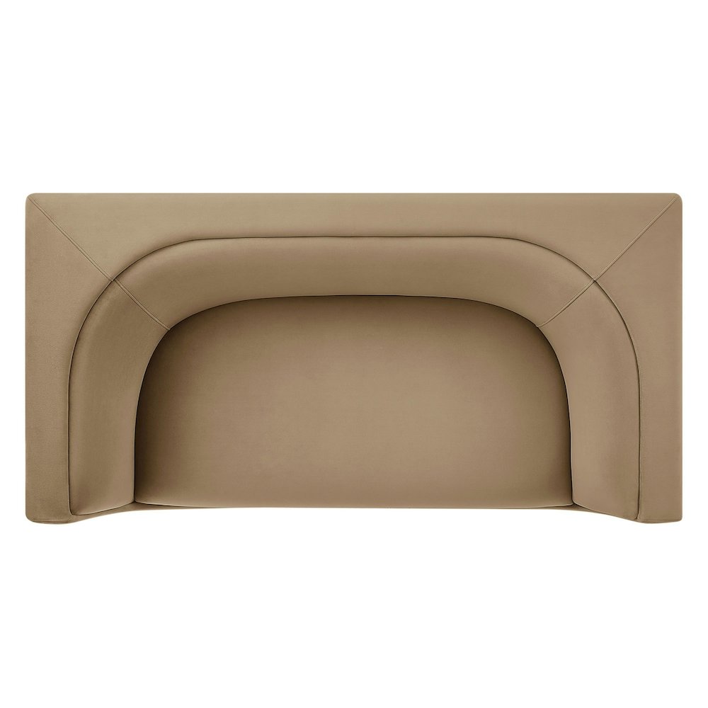 Hilda 67" Curved Back Performance Velvet Loveseat. Picture 8