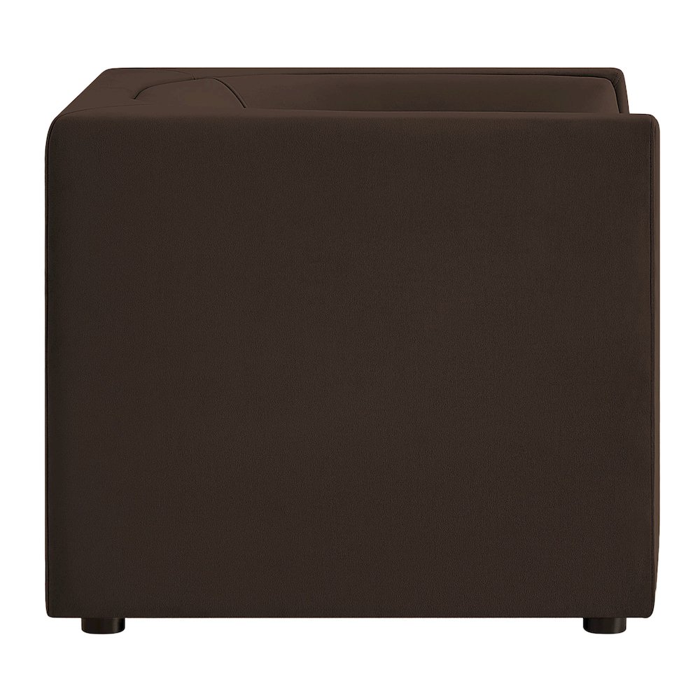 Hilda Curved Back Performance Velvet Armchair. Picture 4