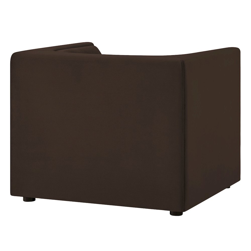 Hilda Curved Back Performance Velvet Armchair. Picture 5