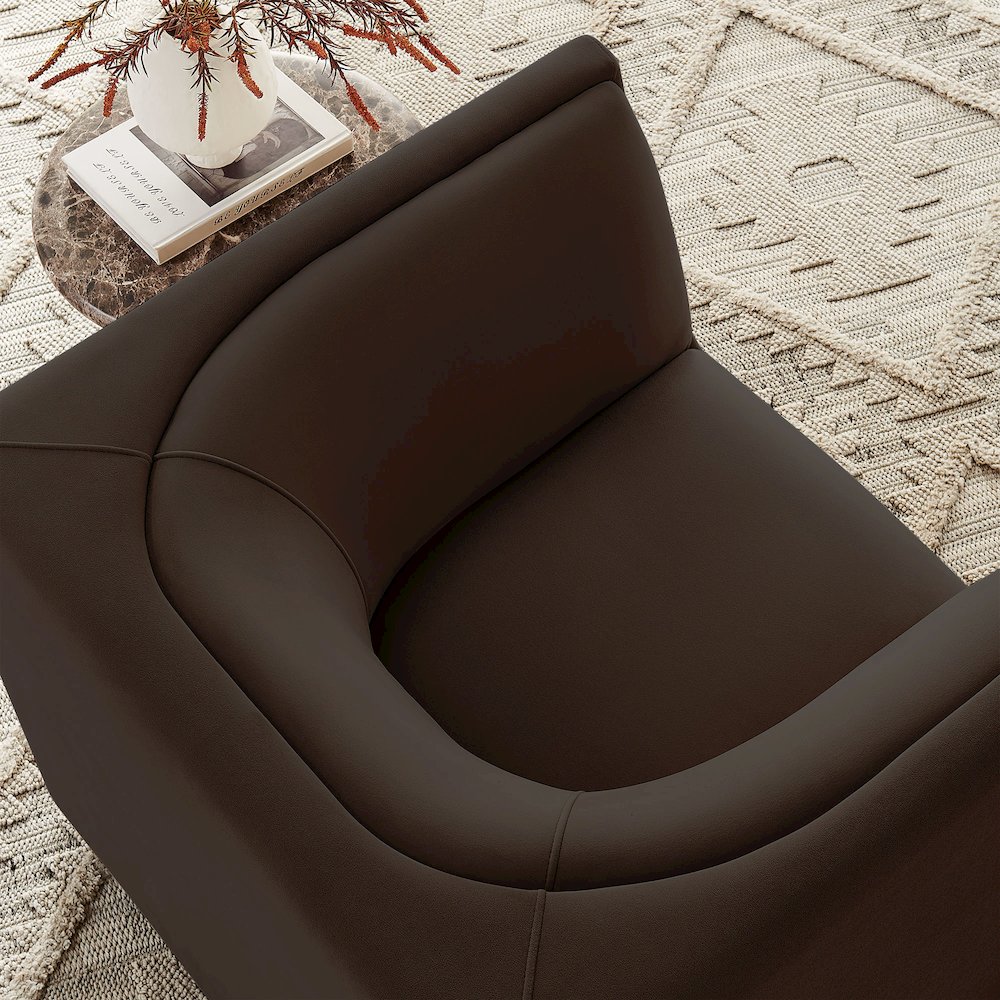 Hilda Curved Back Performance Velvet Armchair. Picture 10