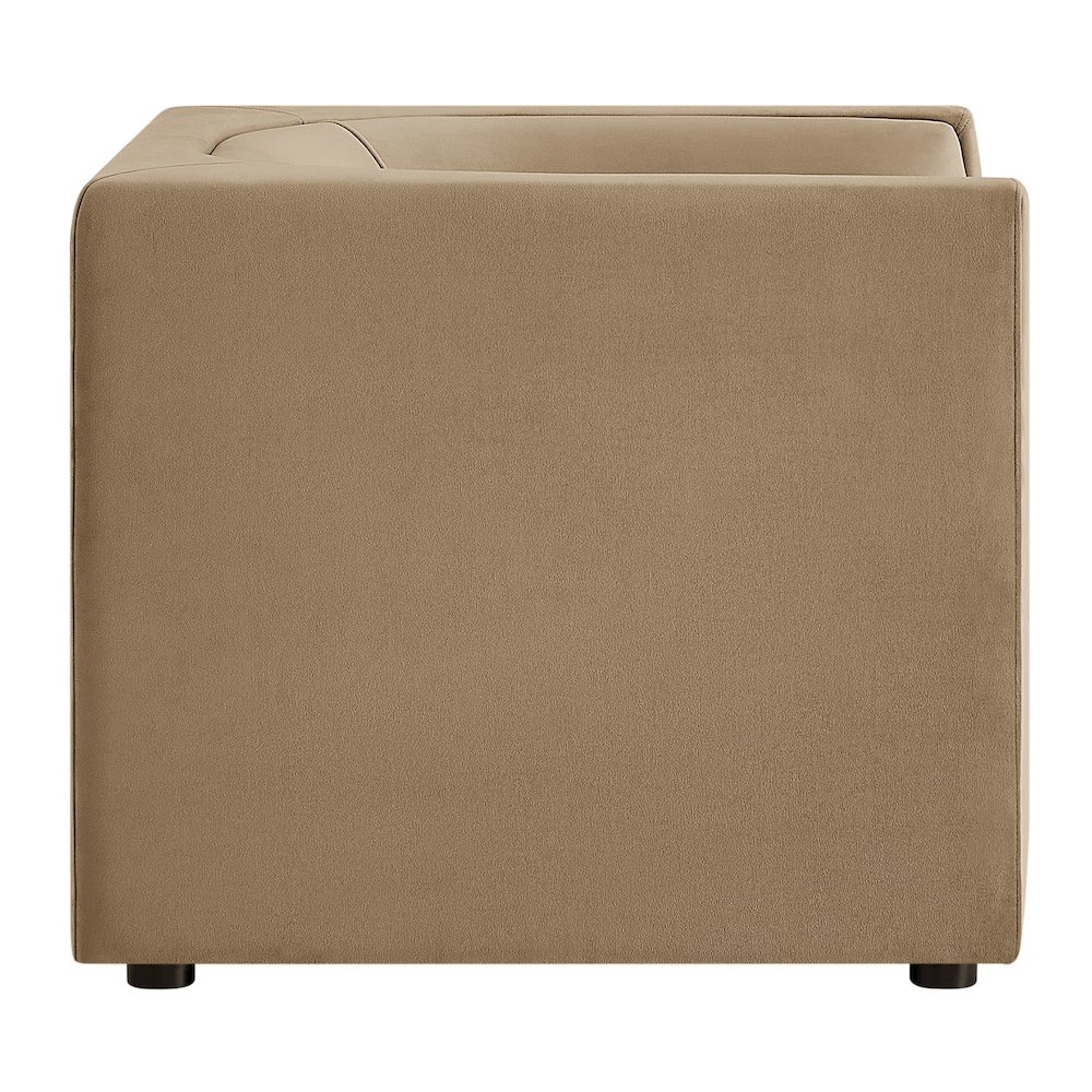 Hilda Curved Back Performance Velvet Armchair. Picture 4