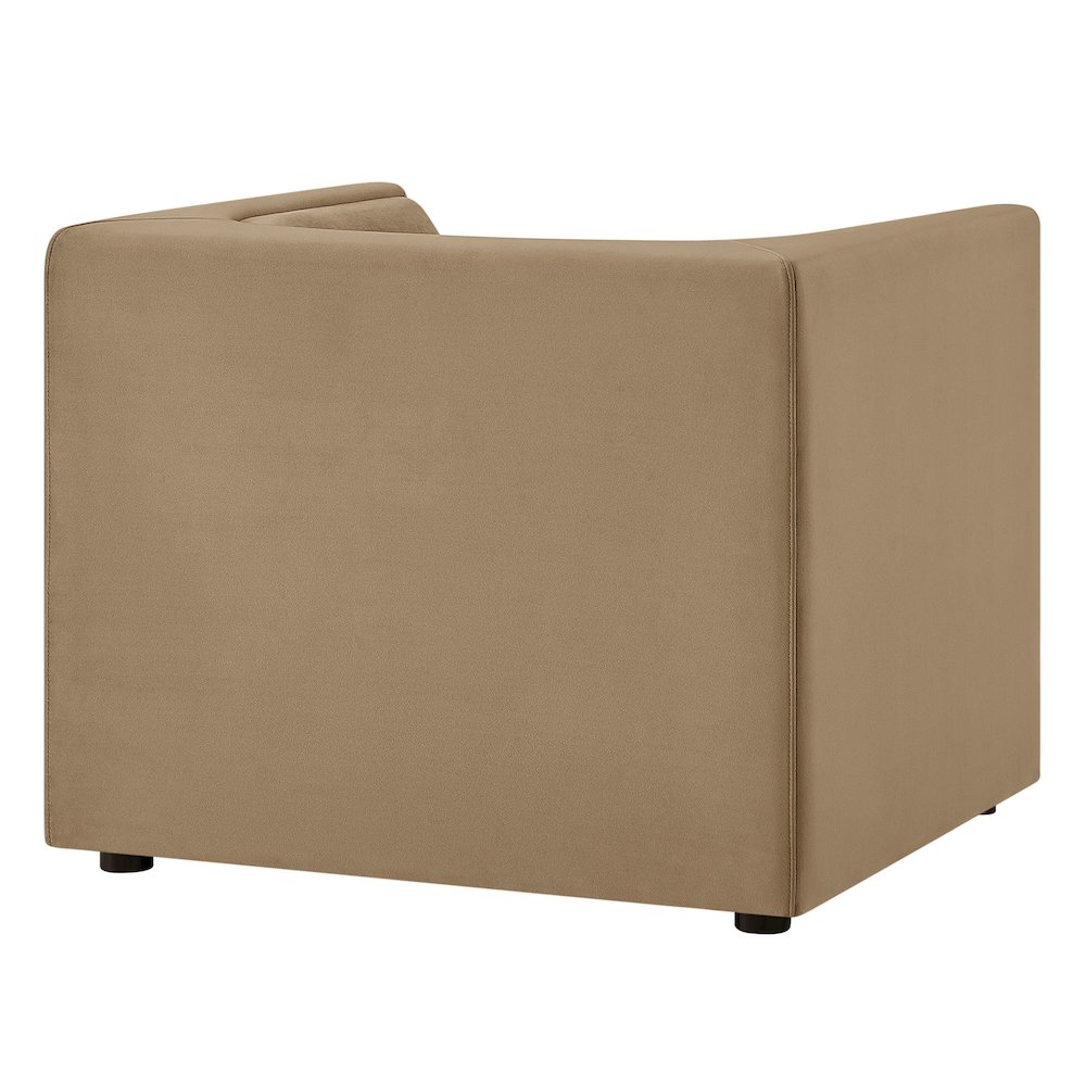 Hilda Curved Back Performance Velvet Armchair. Picture 5