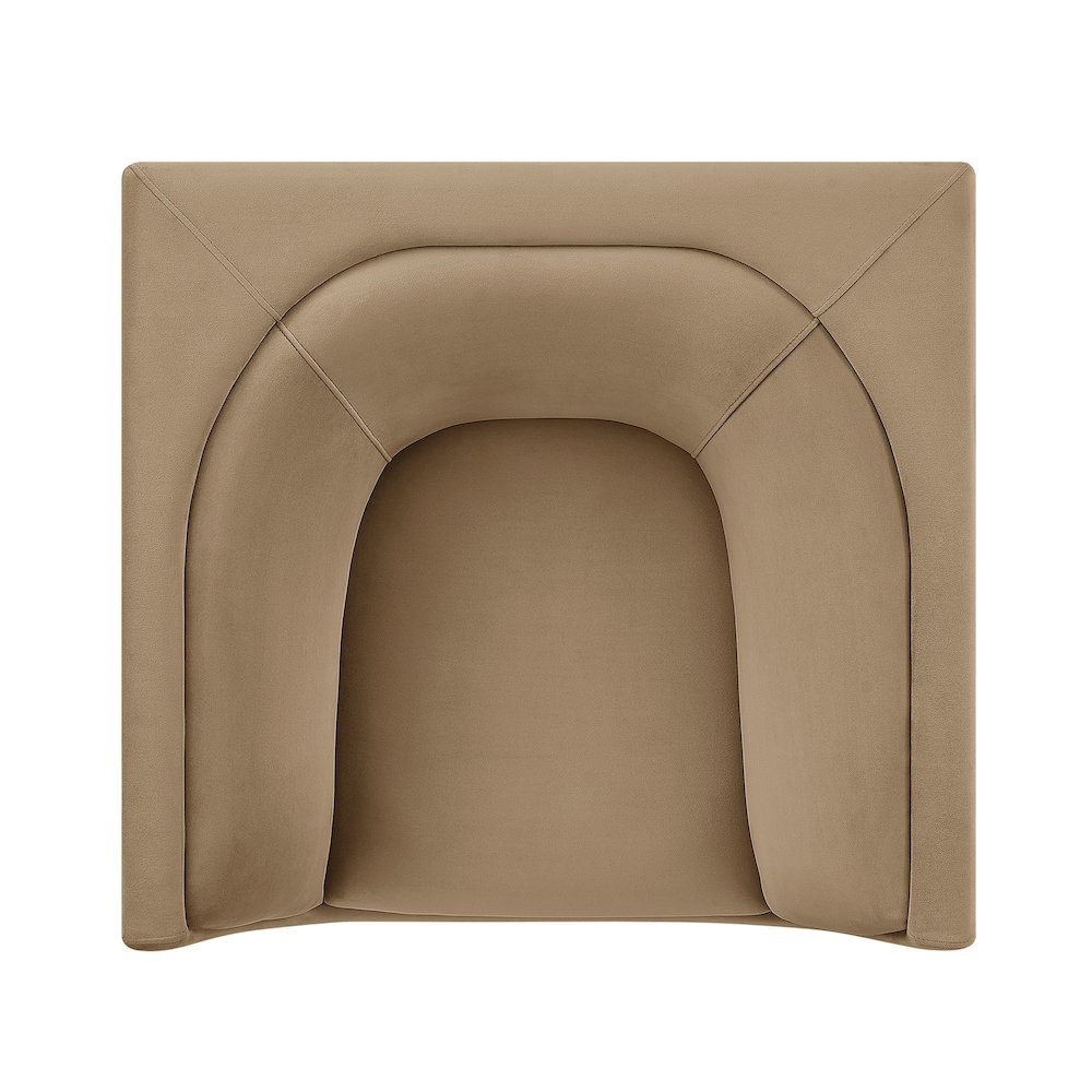 Hilda Curved Back Performance Velvet Armchair. Picture 8