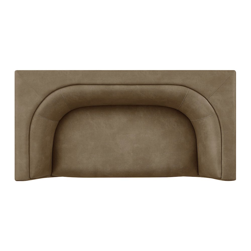 Hilda 67" Curved Back Vegan Leather Loveseat. Picture 8