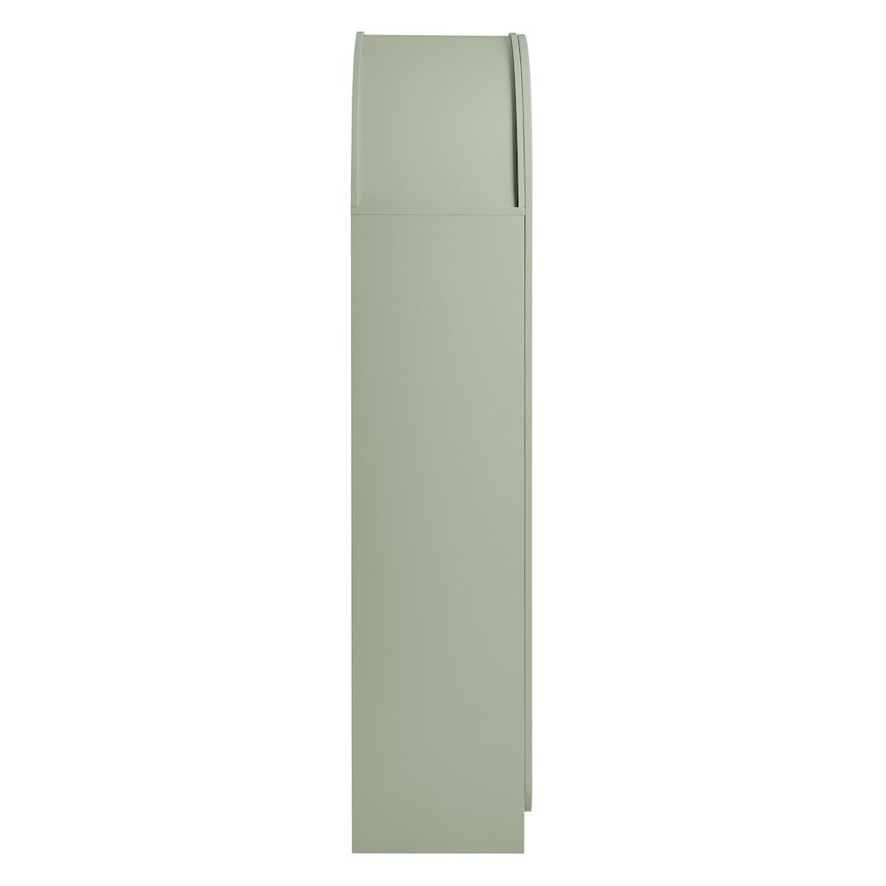 Dahlia 78 Inch Fluted and Scalloped Arched Storage Cabinet. Picture 4