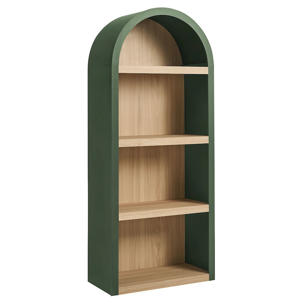 Caleb 4 Arched Display Shelf Bookcase. Picture 1