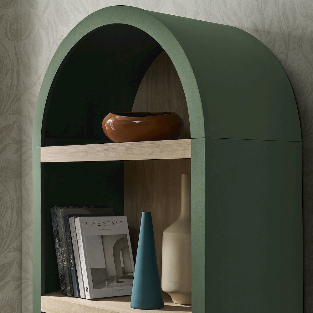 Caleb 4 Arched Display Shelf Bookcase. Picture 8
