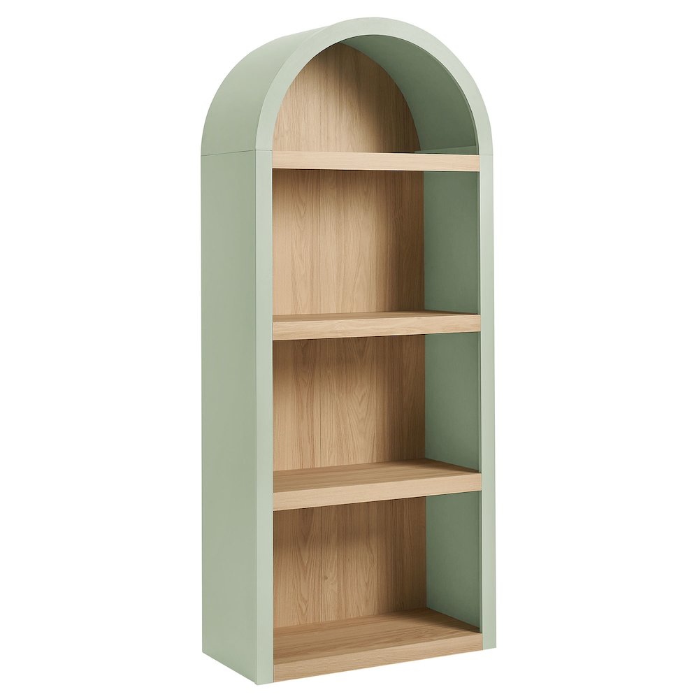 Caleb 4 Arched Display Shelf Bookcase. Picture 1