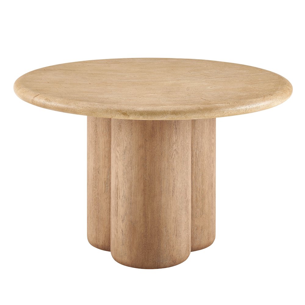 Tori 48 Inch Round Indoor and Outdoor Patio Dining Table. Picture 1