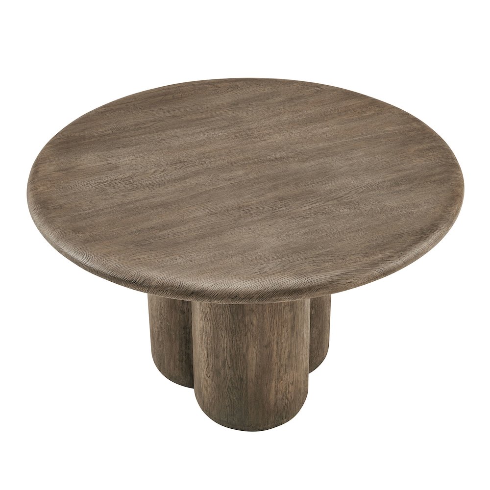 Tori 48 Inch Round Indoor and Outdoor Patio Dining Table. Picture 4