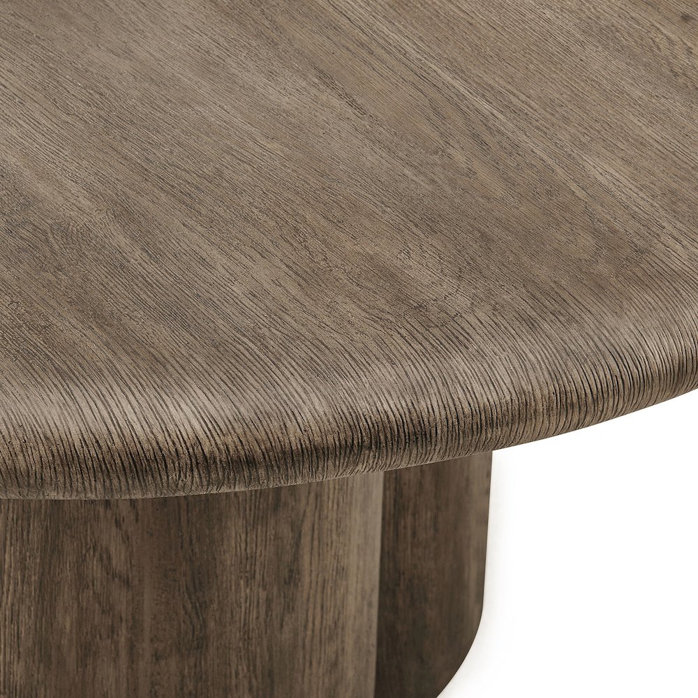Tori 48 Inch Round Indoor and Outdoor Patio Dining Table. Picture 6