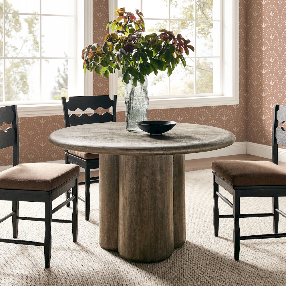 Tori 48 Inch Round Indoor and Outdoor Patio Dining Table. Picture 7
