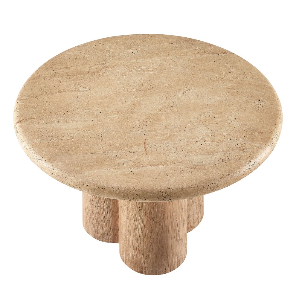 Tori 31 Inch Round Indoor and Outdoor Patio Coffee Table. Picture 4