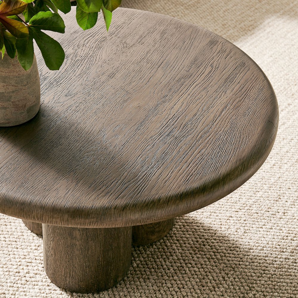 Tori 31 Inch Round Indoor and Outdoor Patio Coffee Table. Picture 9