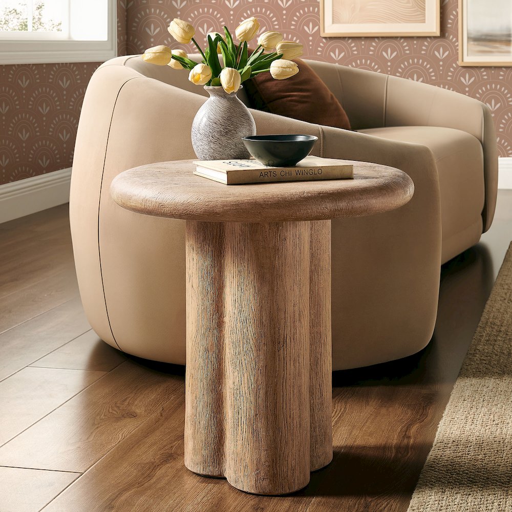 Tori 20 Inch Round Indoor and Outdoor Patio Side Table. Picture 7